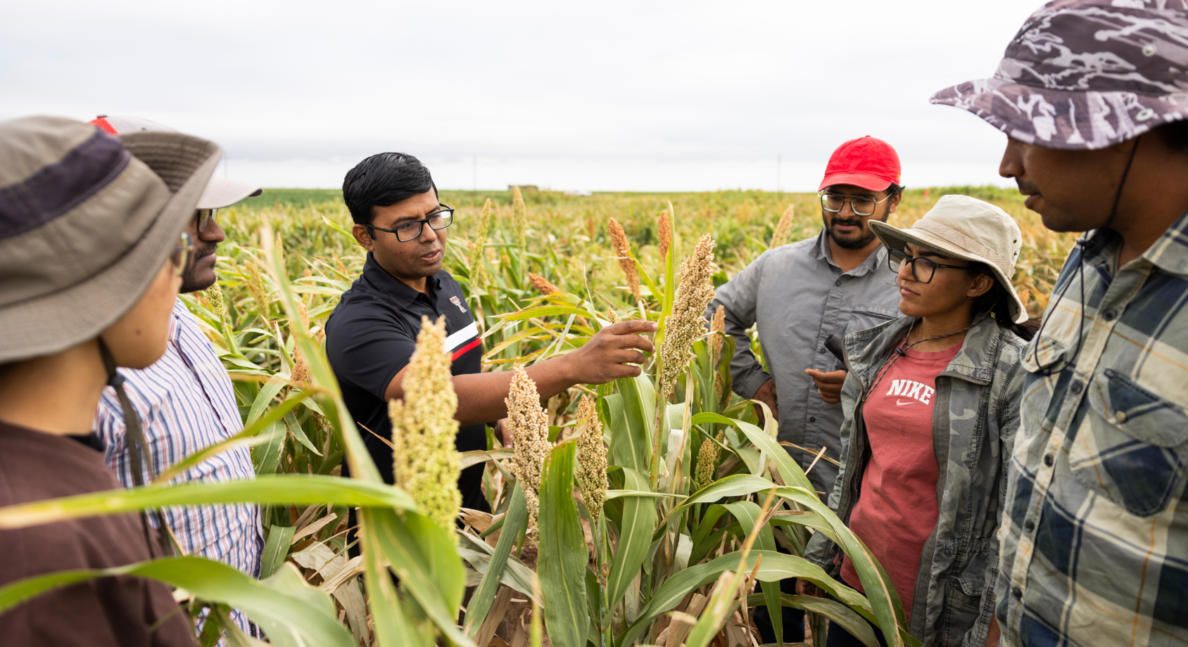 Student gives an agricultural presentation