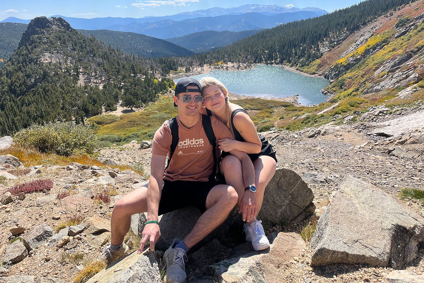 Michael and Emily hiking at Garden of the Gods, Colorado Springs. 