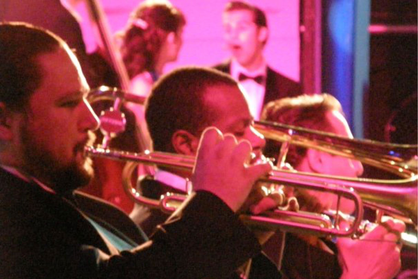 Brecheisen playing trumpet. 