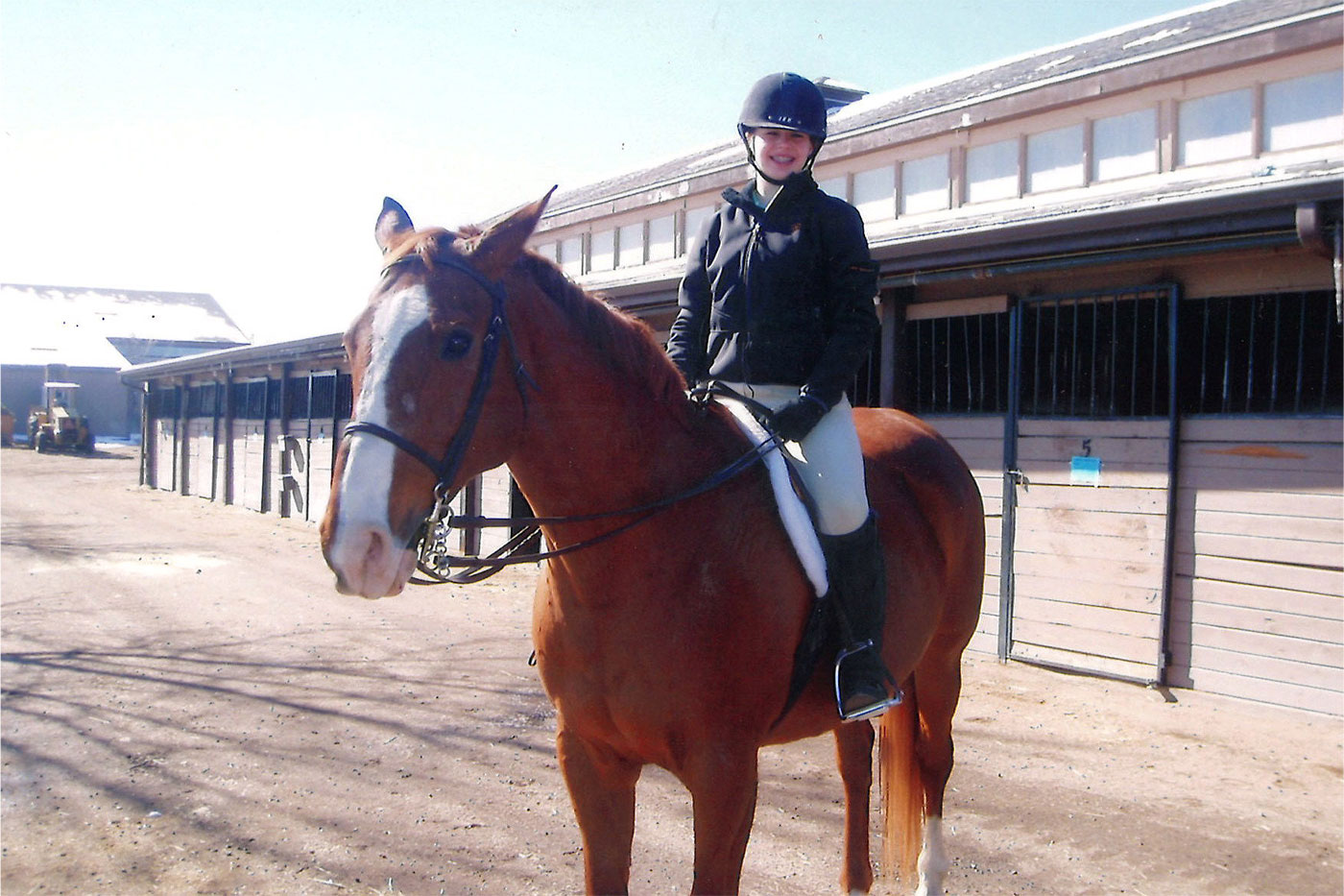 Megan Sprague on a horse