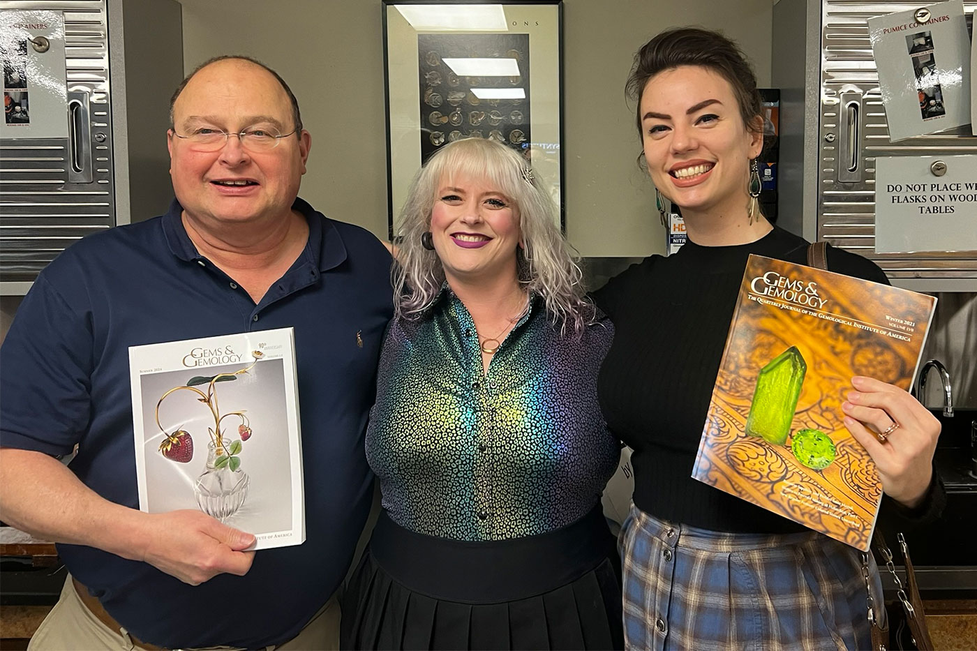 Rebecca with Rob and the Interim Director of the School of Art