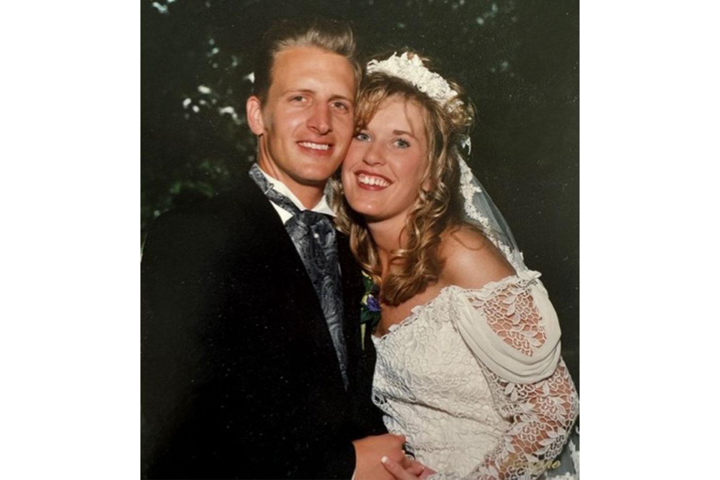 Holly and Toby on their wedding day.