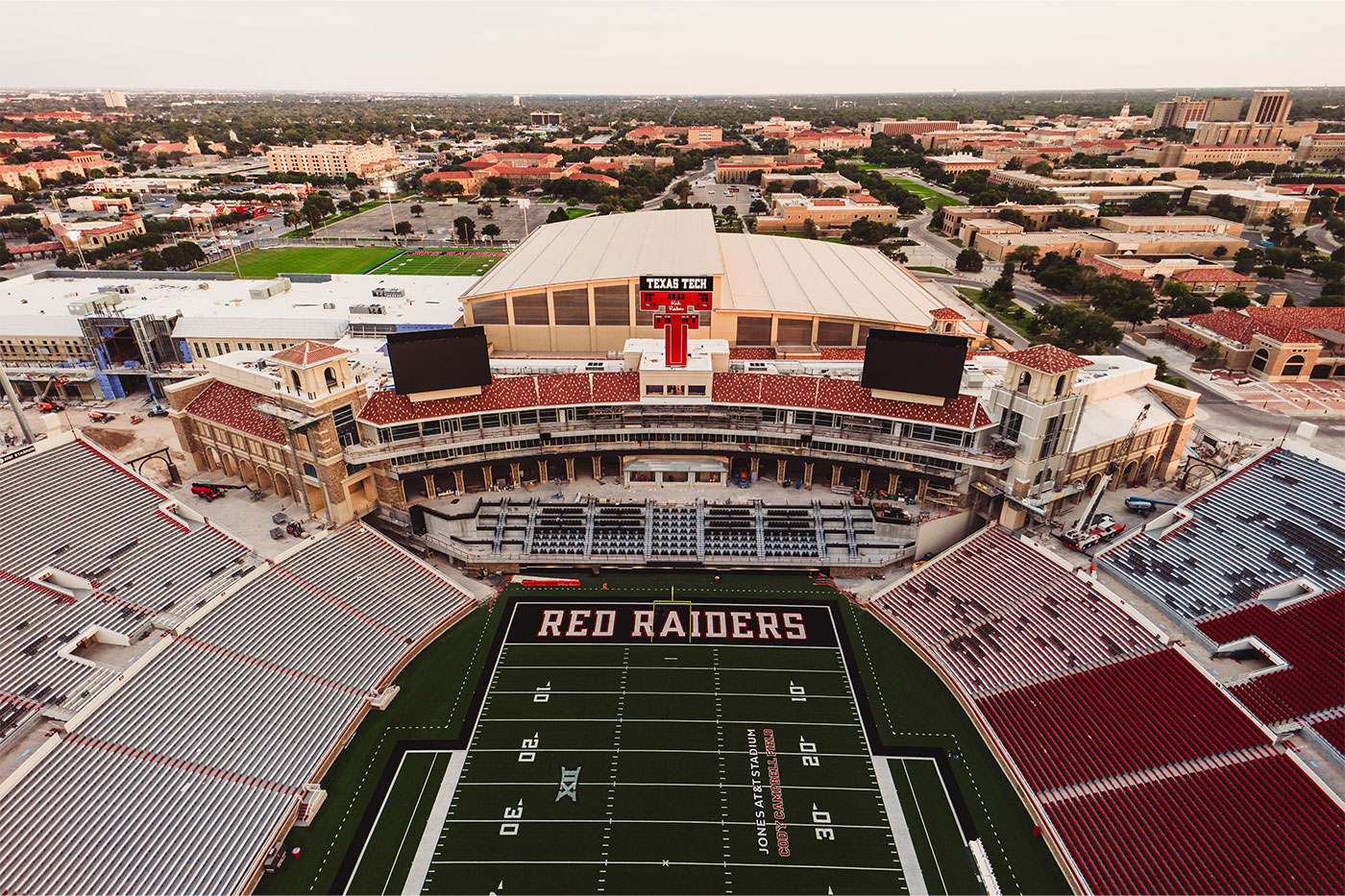 Drone shot of South End Zone