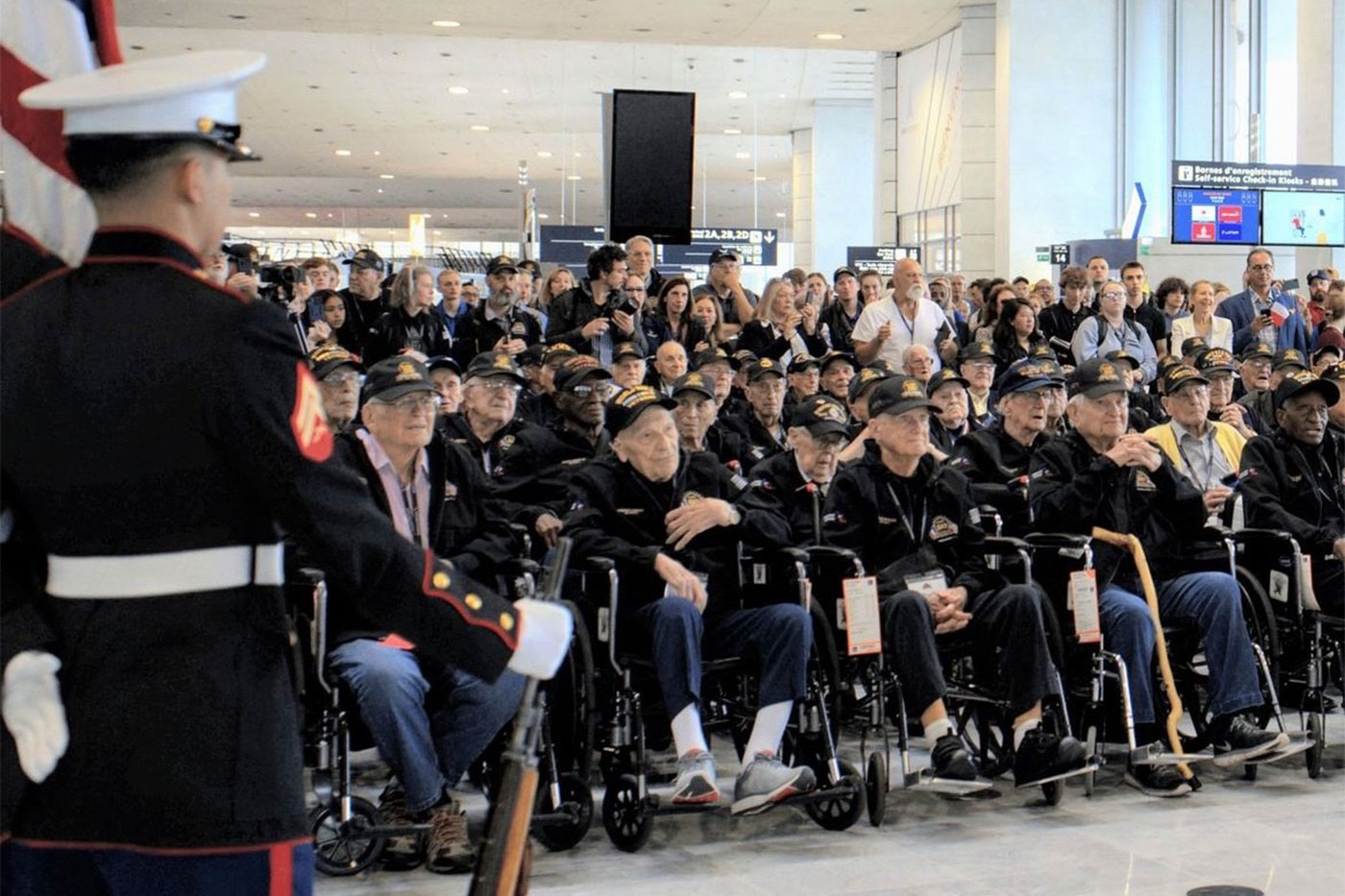 U.S. Veterans at the airport