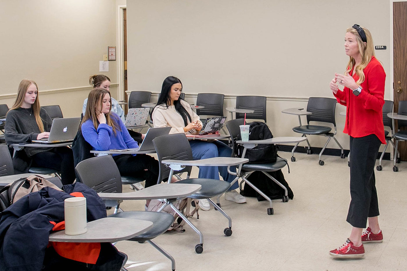 Jaclyn Cravens in the classroom