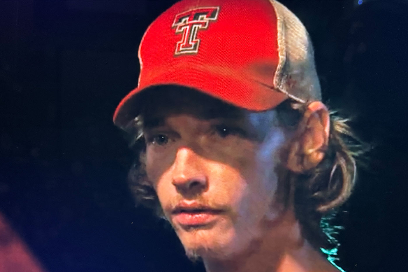 Jacob Lofland's character wears a Texas Tech hat 