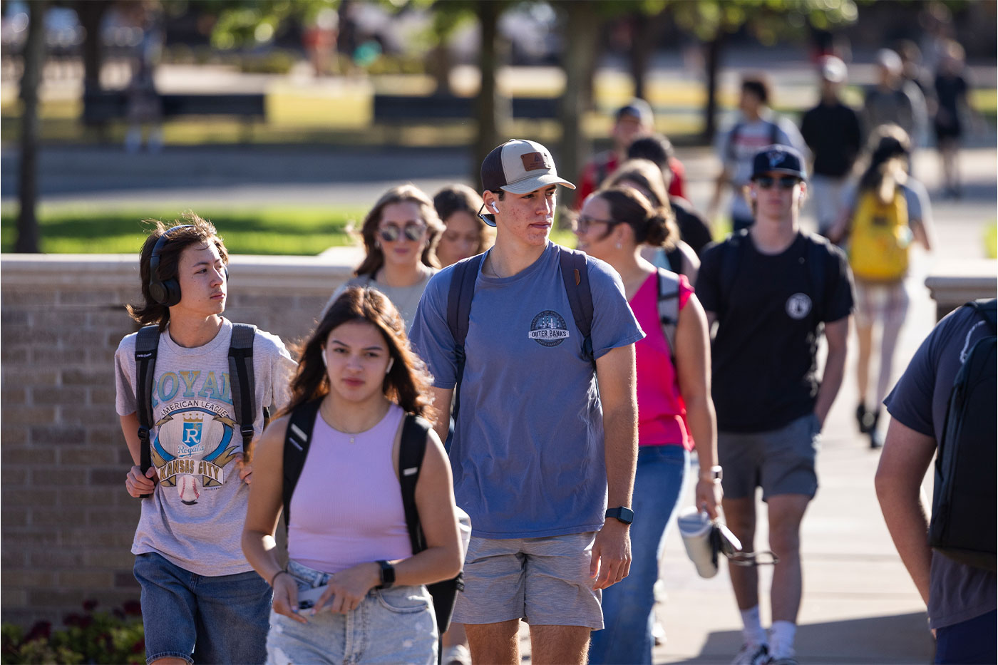 Students walking