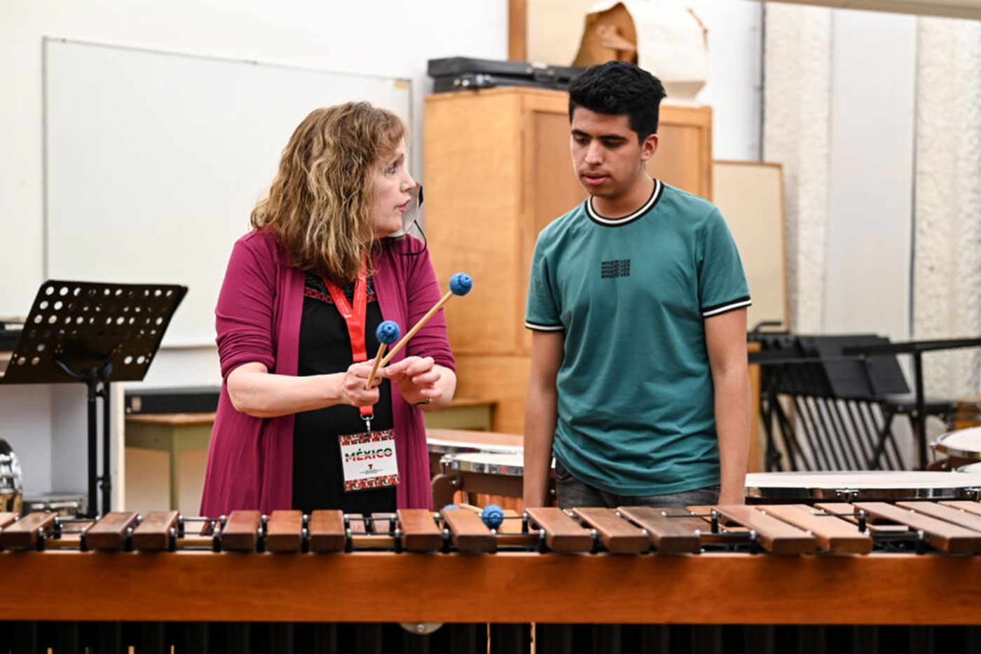 Lisa Rodgers in percussion masterclass